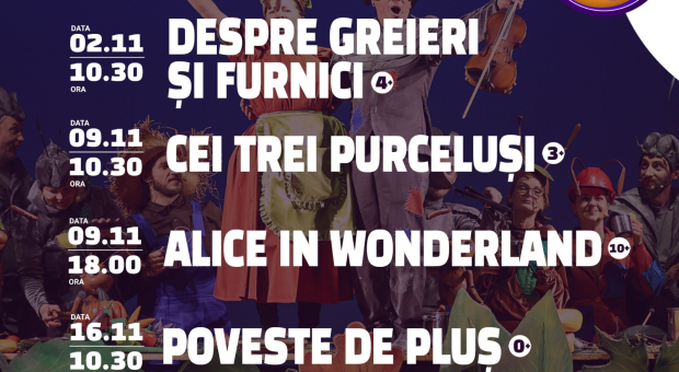 Spectacolele lunii noiembrie la Teatrul ”Gulliver” 